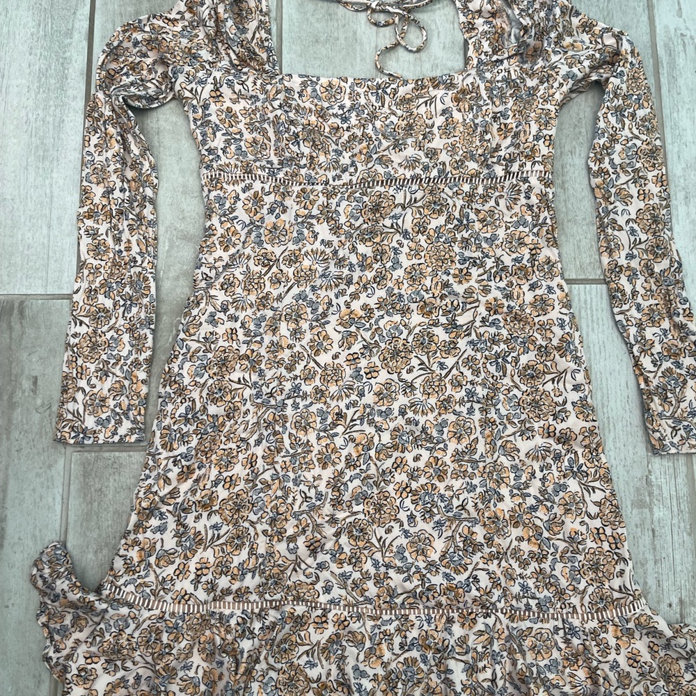 Free People Floral Dress in Cream